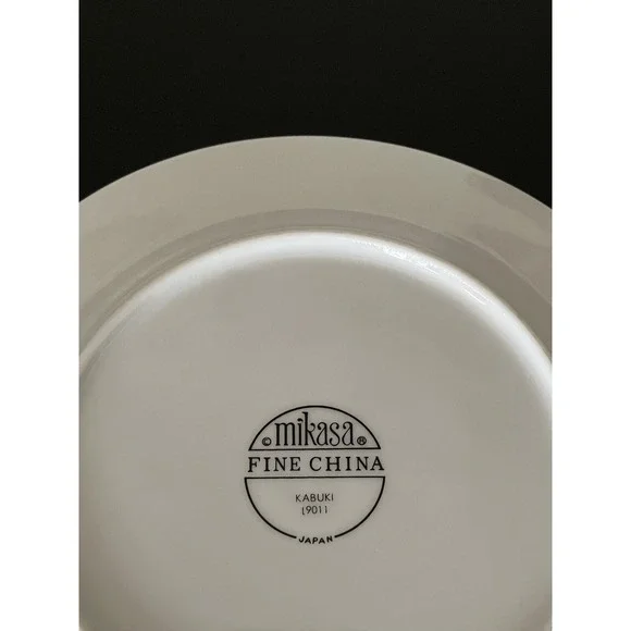 Set of 4 Mikasa‎ KABUKI 7-1/2" Salad Plates Excellent Japan Made - Picture 5 of 5